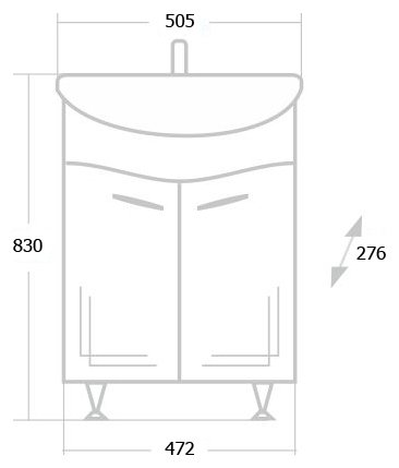 Тумба с раковиной Onika Лада 50.11 