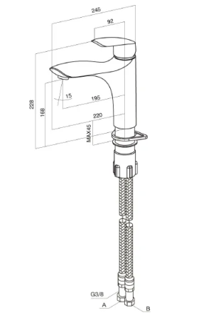 Смесители для кухни AM.PM Bliss L F5300032 хром 