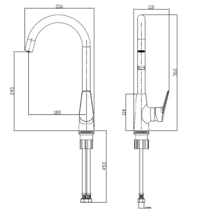 Смесители для кухни Bien Via BE11019103 хром 