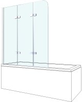 Шторка на ванну Berges City 2.0 90 062013 профиль Хром стекло прозрачное