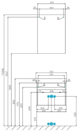 Тумба под раковину Aquaton Марти 55 1A263201MY010 подвесная Ясень шимо 