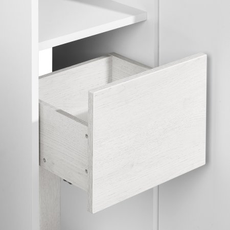 Шкаф пенал Aquaton Сакура 33 R 1A219903SKW8R подвесной Ольха наварра Белый глянец 