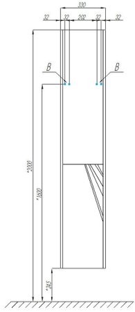 Шкаф пенал Aquaton Сакура 33 R 1A219903SKW8R подвесной Ольха наварра Белый глянец 