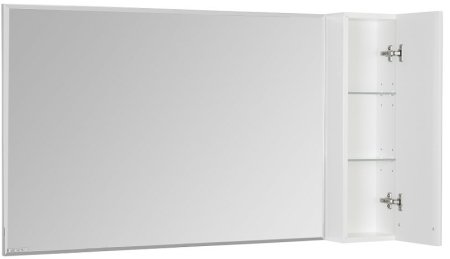 Зеркало со шкафом Aquaton Диор 120 R 1A110702DR01R с подсветкой с подогревом Белое 