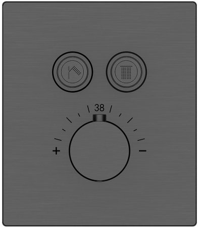 Душевая система Vincea Inspire VSFW-3I21T2GM с термостатом Вороненая сталь 