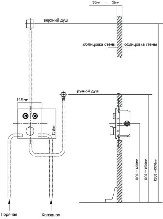 Душевая система Vincea Inspire VSFW-3I21T2GM с термостатом Вороненая сталь 