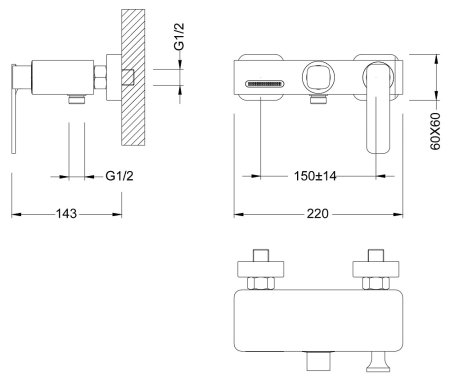 Смеситель Timo Torne 4314/02Y для ванны с душем, антик 