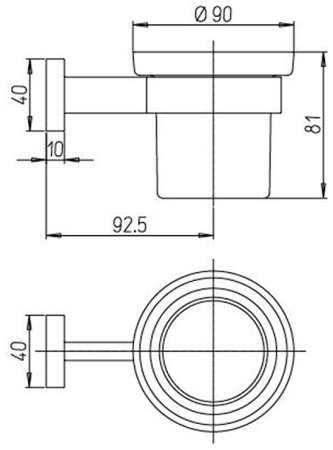 Стакан для зубных щеток Paini Dax-R 84CR041BI Хром 