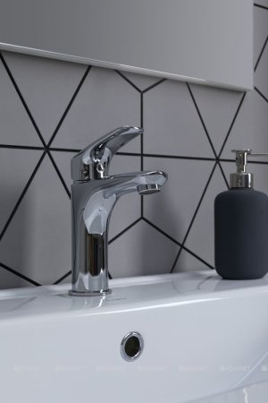 Шкаф-пенал для ванной Aquanet Клио 35 белый глянец/Дуб Веллингтон 