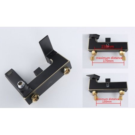 Душевая система Faop A2406-6 чёрная / золото 