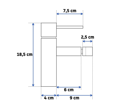 Смеситель для биде REA Tess REA-B8805 хром 