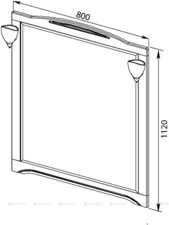 Зеркало Aquanet Луис 80 белый 