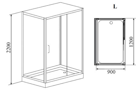 Душевая кабина Timo Helma Н-520 L 