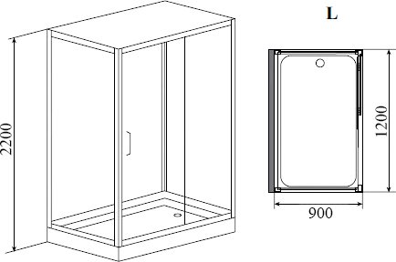 Душевая кабина Timo Helma Н-520 L 