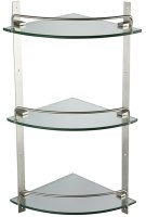 Стеклянная полка Melana MLN-SY3006 угловая Сатин