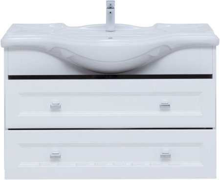Тумба с раковиной Aquanet Монте 105 белый матовый 