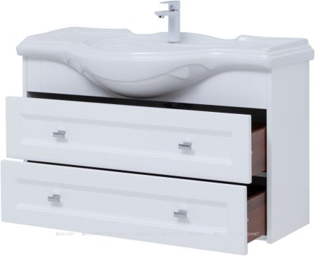 Тумба с раковиной Aquanet Монте 105 белый матовый 