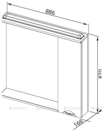 Зеркало-шкаф Aquanet Гретта 90 венге 