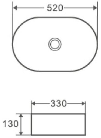 Раковина-чаша Azario 52 AZ-1048 Белая 