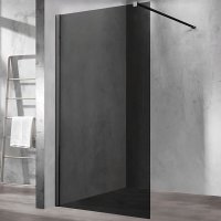 Душевая перегородка Vincea Walk-In 100 VSW-1H100CGB профиль Черный матовый стекло тонированное