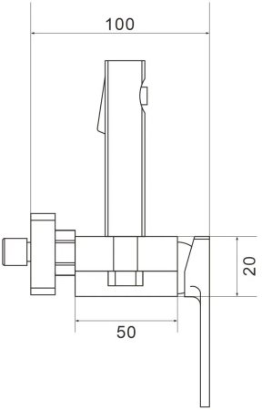 Гигиенический душ со смесителем Rose R1805C-1, белый 