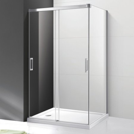 Душевой уголок Cezares Tandem Soft AH-2-120/100-C-Cr-IV стекло прозрачное 