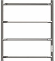 Электрический полотенцесушитель Point Виктория PN06846 П4 400x600 диммер справа Хром