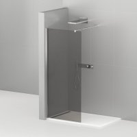 Душевая перегородка Cezares Liberta-L-1-90-120-GR-Cr стекло графит, кронштейн 120 см