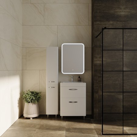 Зеркальный шкаф Style Line Каре 50 L СС-00002372 с подсветкой Белый 