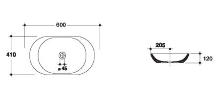 Раковина Disegno Ceramica Ovo OV06040001 acid 