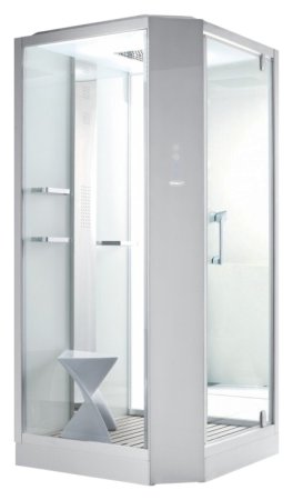 Душевая кабина Orans SR-89101RS белая, с баней 