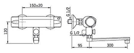 Термостат Oras Nova 7446X для ванны с душем 