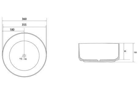Раковина-чаша Abber Bequem 36 AC2108MRG Розовое золото матовое 