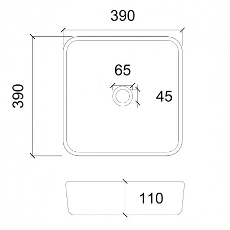 Раковина-чаша Abber Glas 39 AK2311 прозрачная 