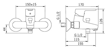 Смеситель Oras Aquita 2940U для ванны с душем 