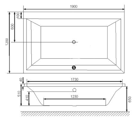 Акриловая ванна Excellent Crown Lux 190x120 