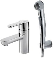 Смеситель для раковины с гигиеническим душем Bravat Stream F13783C-3, хром