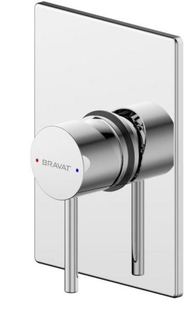 Смеситель для душа встраиваемый на 1 потока Bravat Arc PB86061C-A-ENG, хром 