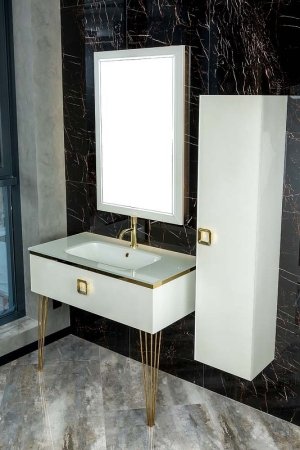 Шкаф пенал Boheme Armadi Art Lucido 35 772-W подвесной Жемчужный белый 