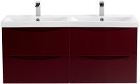 База под раковину подвесная с четырмя ящиками BelBagno MARINO-CER-1200-4C-SO-2-BRDL-P Bordo Lucido