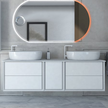 Тумба с раковиной Cezares Bellagio 176 со столешницей bianco opaco 