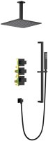 Встраиваемая душевая система с термостатом TIMO Selene SX-2229/03SM, черный