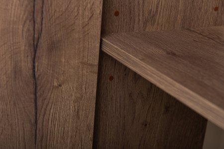 Шкаф пенал подвесной BelBagno с распашной дверцей и открытой полкой, левосторонний KRAFT-1600-1A-SC-RT-L Rovere Tabacco 