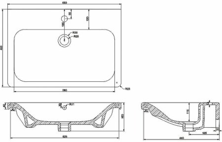 Тумба с раковиной BelBagno Soft 65 SOFT-650-2C-SO-BL подвесная Белая 