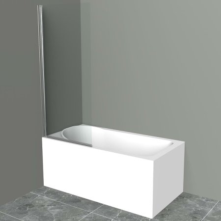 Шторка на ванну BelBagno UNO-V-1-85/150-C-Cr профиль Хром стекло прозрачное 