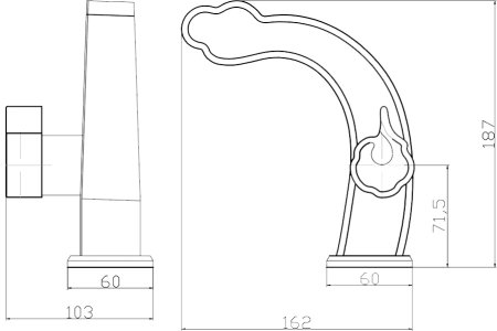 Смеситель Zorg Antic A 10129 BR для раковины 