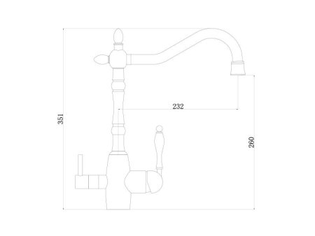 Смеситель с подключением фильтра для питьевой воды Longran Classic LM2193 Бронза 