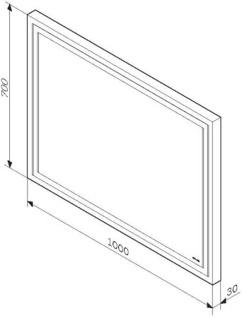 Зеркало AM.PM Gem 100 M91AMOX1001WG с подсветкой с механическим выключателем 