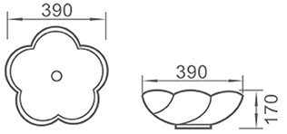 Раковина накладная CeramaLux 9078 