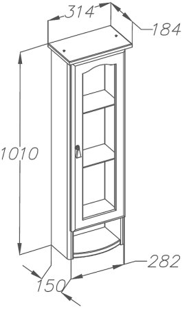 Подвесной шкаф Opadiris Риспекто 30 L 00-00006081 Орех антикварный 